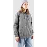 Graue Streetwear FOX Zip Hoodies & Sweatjacken aus Baumwolle für Herren Größe L 