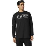 Schwarze Langärmelige FOX T-Shirts für Herren Größe XXL 