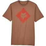 Reduzierte Braune Langärmelige FOX T-Shirts aus Baumwolle für Herren Übergrößen 