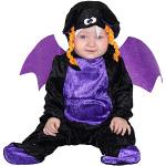 Schwarze Foxxeo Fledermaus-Kostüme für Kinder Größe 92 