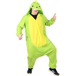 Grüne Foxxeo Dinosaurier-Kostüme aus Polyester für Herren Größe M 