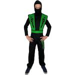 Grüne Foxxeo Ninja-Kostüme für Kinder Größe 110 