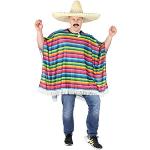 Bunte Foxxeo Mexikaner-Kostüme für Herren Einheitsgröße 