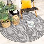 Graue Runde Outdoor-Teppiche & Balkonteppiche 240 cm aus Wolle 