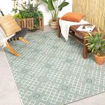 Mintgrüne Outdoor-Teppiche & Balkonteppiche aus Polypropylen 160x230 