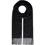 Schwarze Unifarbene Fraas Kaschmir-Schals aus Kaschmir für Herren für den für den Herbst 
