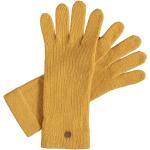 Gelbe Unifarbene Business Fraas Strick-Handschuhe für Damen Einheitsgröße 