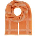 Orange Karo Elegante Fraas Bio Wollschals aus Wolle für Damen Einheitsgröße 