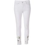 Reduzierte Weiße Bestickte Fracomina Jeans mit Stickerei aus Baumwolle für Damen 