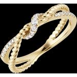 Reduzierte Goldene Edenly Diamantringe aus Gold 18 Karat mit Diamant für Damen 