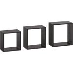 Schwarze Moderne Regalraum Frame Regalwürfel aus Holz Breite 0-50cm, Höhe 0-50cm, Tiefe 0-50cm 