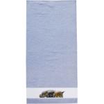 Aquablaue Framsohn Handtücher mit Fuchs-Motiv aus Baumwolle 50x100 