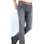 Graue Francesco Botti Stonewashed Jeans aus Baumwolle für Herren Übergrößen 