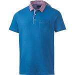 Blaue Elegante Kurzärmelige Franco Bettoni Kurzarm-Poloshirts aus Baumwolle für Herren Übergrößen 