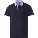 Marineblaue Elegante Kurzärmelige Franco Bettoni Kurzarm-Poloshirts aus Baumwolle für Herren Größe XXL 