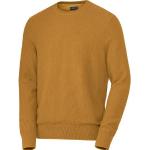 Gelbe Unifarbene Casual Langärmelige Franco Bettoni Rundhals-Ausschnitt Kaschmir-Pullover aus Baumwolle mit Kapuze für Herren für den für den Herbst 