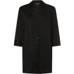 Schwarze Unifarbene Franco Callegari Hemdblusen aus Leinen für Damen Größe XL 