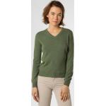Reduzierte Grüne Franco Callegari V-Ausschnitt Kaschmir-Pullover aus Wolle für Damen Größe XXL 