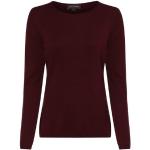 Unifarbene Langärmelige Franco Callegari Rundhals-Ausschnitt Kaschmir-Pullover aus Baumwolle für Damen Größe M für den für den Herbst 