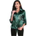 Reduzierte Emeraldfarbene Frank Lyman Design Festliche Blusen aus Satin für Damen Größe XL 