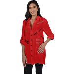 Reduzierte Rote Frank Lyman Design Tunika-Blusen Metallic aus Polyester Handwäsche für Damen Größe XXL 
