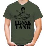 Frank The Tank T-Shirt | Old School | Will Ferrell | Olive (XL)