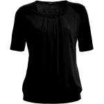 Schwarze Halblangärmelige Frank Walder Rundhals-Ausschnitt Blusenshirts & Schlusen aus Jersey für Damen Größe XXL 