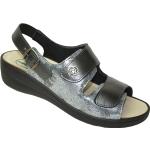 Franken Schuhe Damen Fußbett Sandalette lose Einlage Weite K, Stretch, geeignet für Hallux Valgus, 62274 - Größe 40