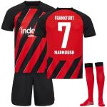 Frankfurt Fußball Trikots Shorts Socken Set für Kinder/Erwachsene, 23/24 Frankfurt Hause Fussball Trikot Trainingsanzug Herren Jungen,12-13 Jahre