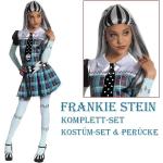Bunte Monster High Frankie Stein Halloween-Kostüme für Kinder Größe 122 
