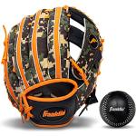 Franklin Sports RTP Teeball Performance Handschuh & Ball Combo (24,1 cm), Unisex, schwarz/orange