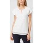 Offwhitefarbene Unifarbene Fransa V-Ausschnitt Blusenshirts & Schlusen aus Polyester für Damen Größe XL 