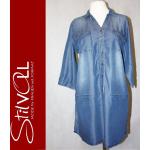 Blaue Frapp Tunika-Blusen für Damen Größe XXL 