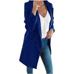 Blaue Gesteppte Vintage Wasserdichte Atmungsaktive Maxi Damensteppmäntel aus Softshell Größe M für den für den Herbst 