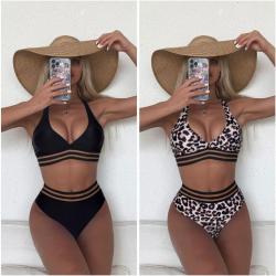 Frauen Bikini Sexy Hohe Taille Leopard Print Badeanzug Strand Bademode Weiblichen Sommer Badeanzug