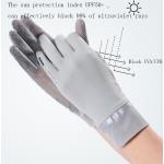 Graue Touchscreen-Handschuhe aus Mesh für Damen für den für den Sommer 