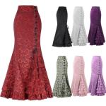 Violette Maxiröcke aus Polyester für Damen Größe 3 XL Große Größen für Partys für den für den Herbst 