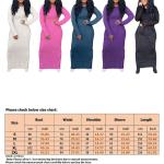 Pinke Maxi Winterkleider aus Fleece für Damen Größe XXL für den für den Winter 