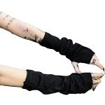 Schwarze Hip Hop Fingerlose Handschuhe & Halbfinger-Handschuhe mit Maus-Motiv aus Acryl für Damen Einheitsgröße für den für den Winter 