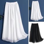 Schwarze Unifarbene Damenculottes & Damenhosenröcke aus Polyester Größe 3 XL für den für den Sommer 