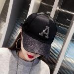 Schwarze Hip Hop Snapback-Caps mit Strass für Damen für den für den Sommer 