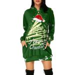 Langärmelige Weihnachtspullover mit Halloween-Motiv aus Polyester mit Kapuze für Damen Größe M zu Weihnachten für den für den Winter 
