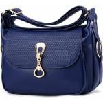 Reduzierte Blaue Messenger Bags & Kuriertaschen mit Reißverschluss aus Leder für Damen Klein 