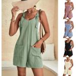 Olivgrüne Playsuits & Kurze Overalls aus Polyester für Damen Größe 4 XL Große Größen für den für den Sommer 