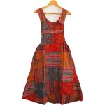 Rote Boho Trägerkleider aus Baumwolle für Damen Größe XL für Festivals für den für den Sommer 