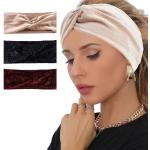 Schwarze Unifarbene Vintage Headbands & Stirnbänder für Damen für Partys 