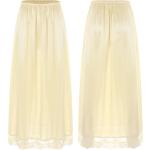 Khakifarbene Unifarbene Festliche Röcke aus Seide für Damen Größe M 