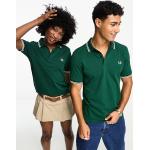 Grüne Gestreifte Fred Perry T-Shirts für Herren Größe XS 