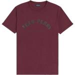 Reduzierte Burgundfarbene Fred Perry T-Shirts aus Baumwolle maschinenwaschbar für Herren Größe L 