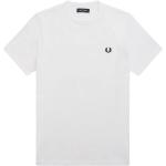 Reduzierte Weiße Fred Perry T-Shirts für Herren Größe L 